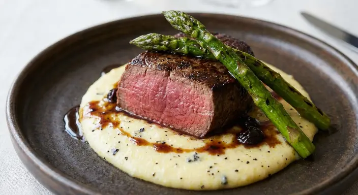 Slow-roasted main course feast at a Devon wedding by Field to Fork Catering